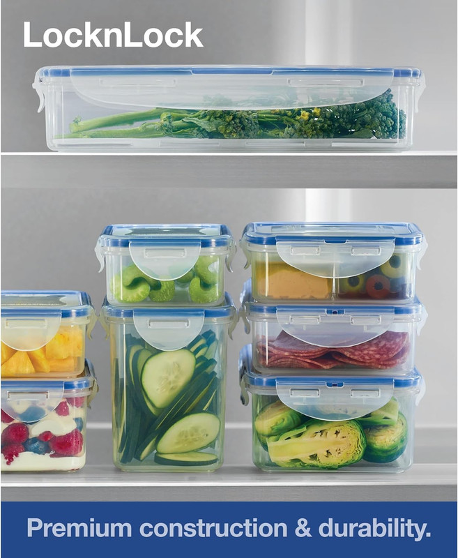 LOCK & LOCK Easy Essentials Food Storage Lids/Airtight Containers, BPA Free, 54 gallery