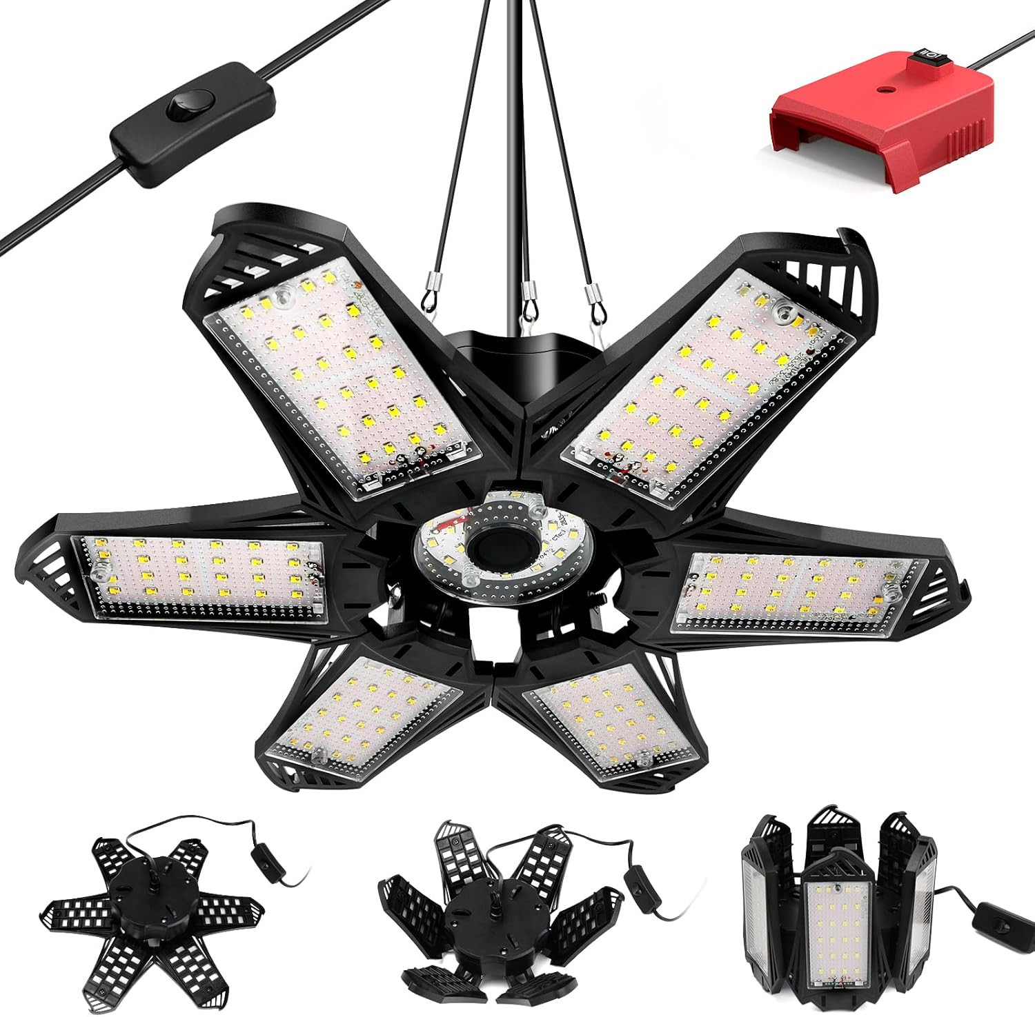 LED Work Light Compatible with Milwaukee 18V Battery, 68W 6800LM LED Garage Floo gallery