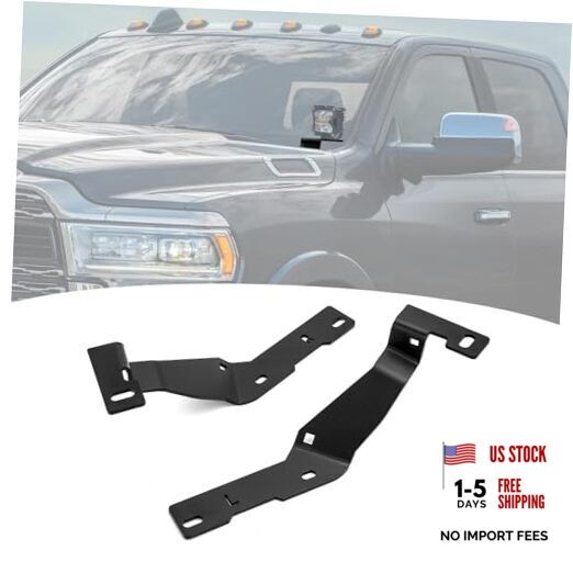 2Pcs Hood Hinge LED Light Pod Mount Bracket Bracket for Dodge Ram gallery