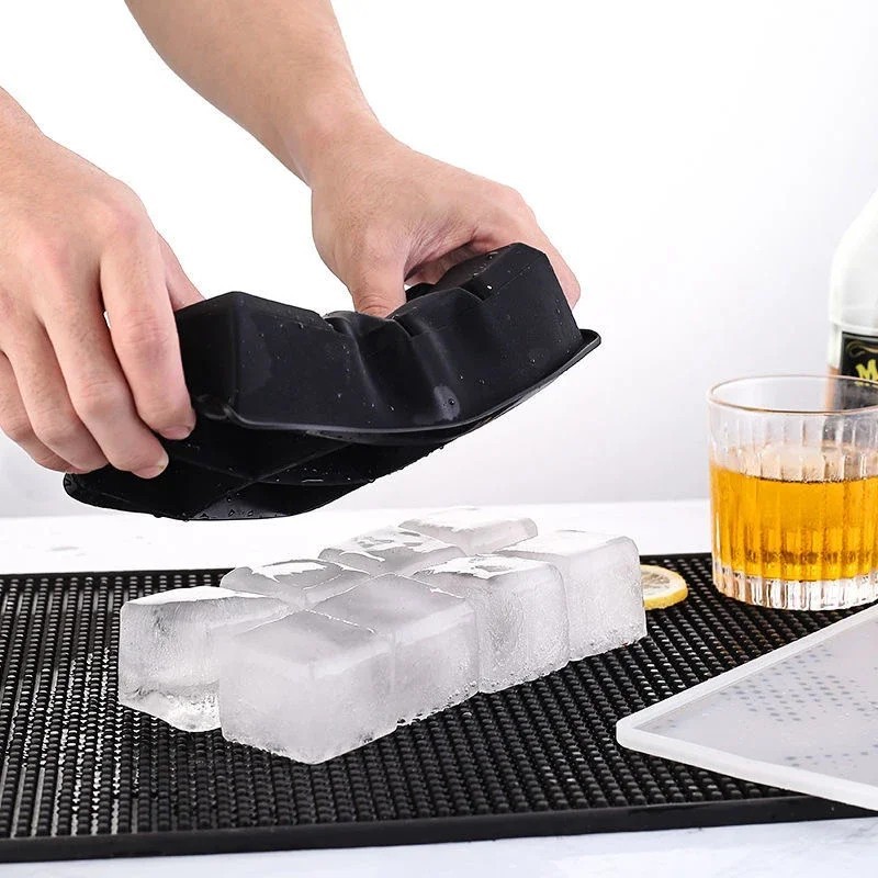 Silicone Big Ice Cubed Maker Large Cube Square Tray Molds Whiskey Ball Cocktails gallery
