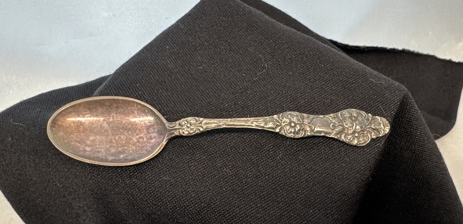 TH. Marthinsen WILD ROSE Silverplate Norway EPNS Demitasse Spoon gallery
