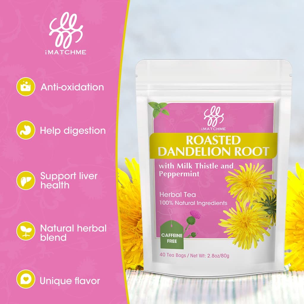 Organic Roasted Dandelion Root Tea with Milk Thistle and Peppermint - Herbal ... gallery