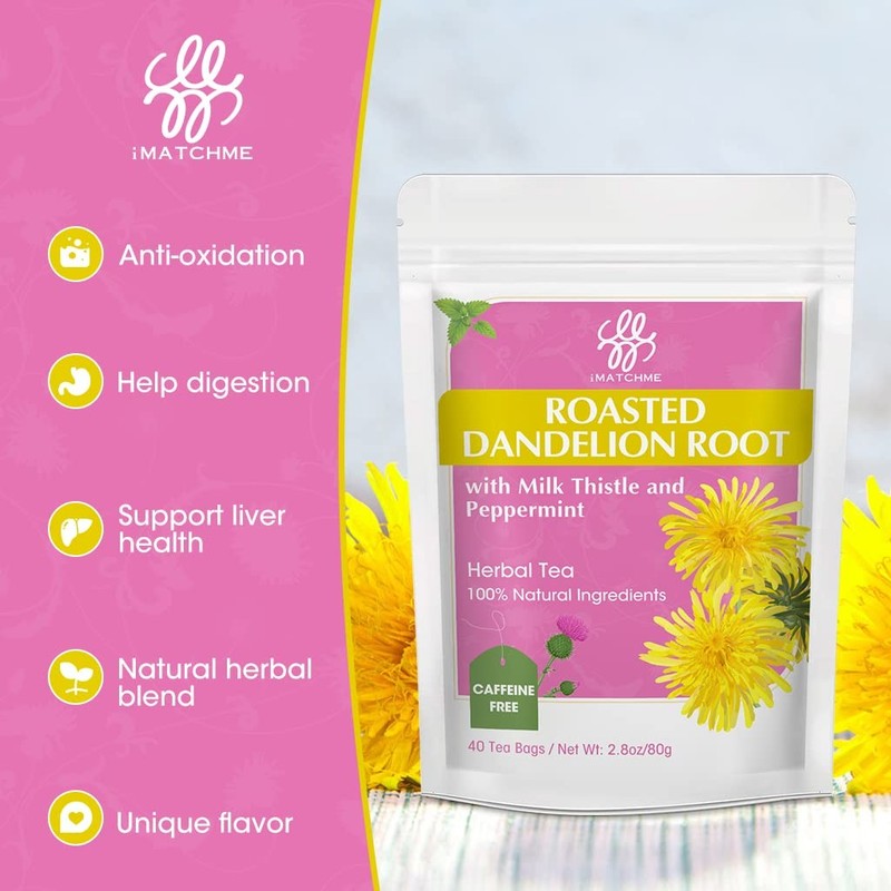 Organic Roasted Dandelion Root Tea with Milk Thistle and Peppermint - Herbal ... gallery