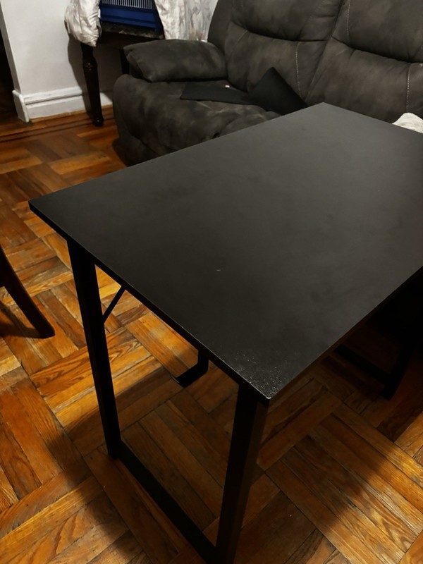 Black Rectangular Desk Table, 40 in L x 19 in W x 29 in H gallery