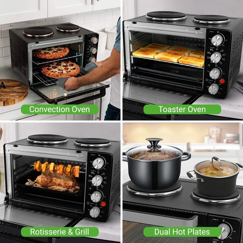 NutriChef Multi-Function Convection Oven - Counter Top Rotisserie Toaster Oven gallery