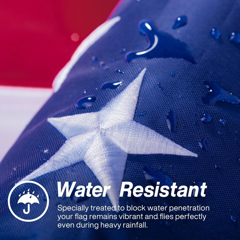 8x12 ft Heavy Duty Polyester US Flag - Embroidered Stars, Sewn Stripes, UV Prote gallery