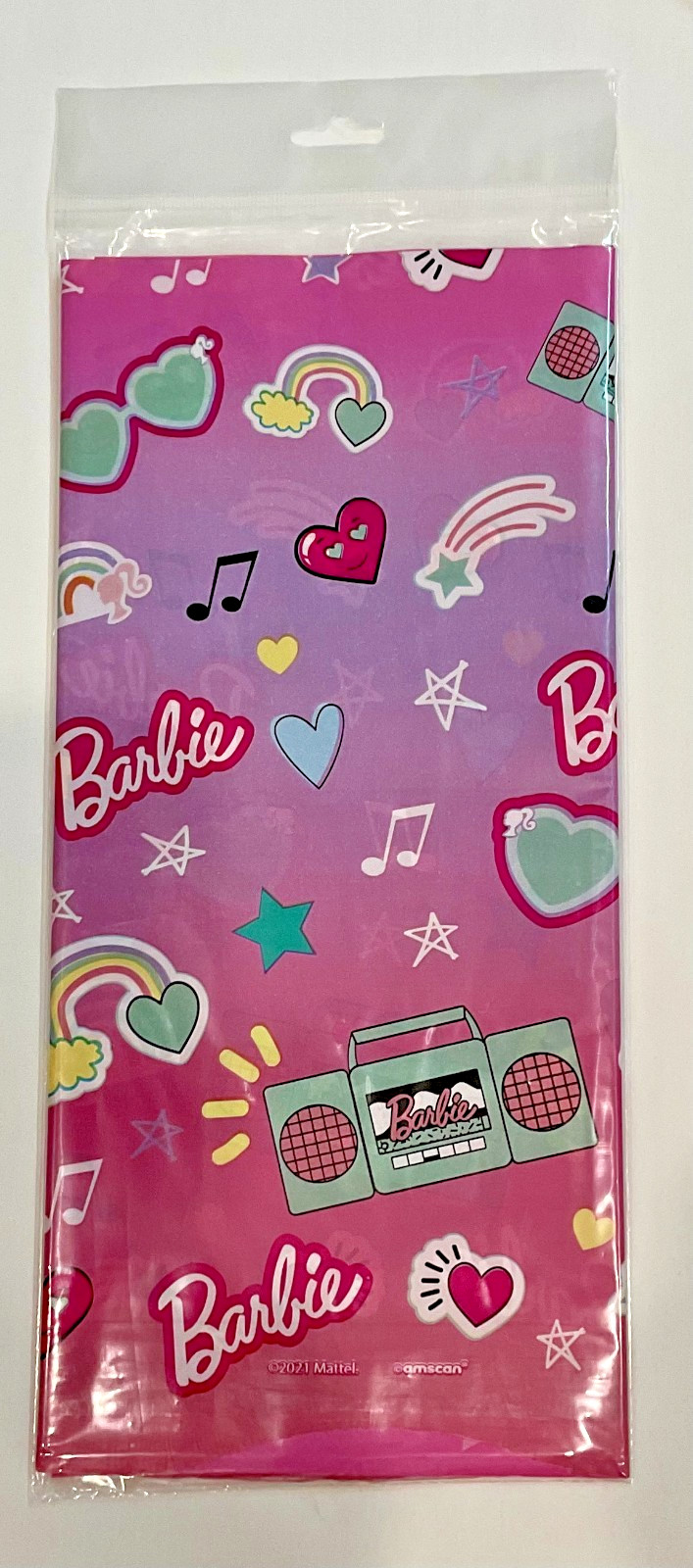 Barbie Dream Together Pink Plastic Rectangle Table Cover Measures 54"x96" NEW gallery