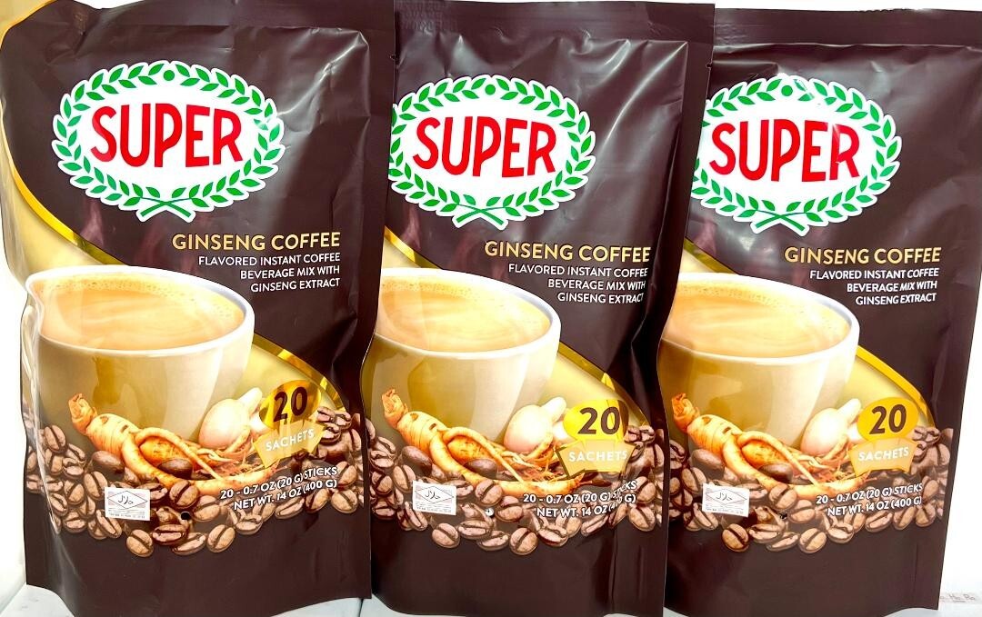 Super 3-In-1 Instant Ginseng Coffee 20 Sachets x 20g ( Pack of 3 )~Exp 3/23/2025 gallery