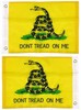 12x18 Embroidered Gadsden Double Sided 2ply 220D Nylon 12"x18" Grommets w/ Clips gallery