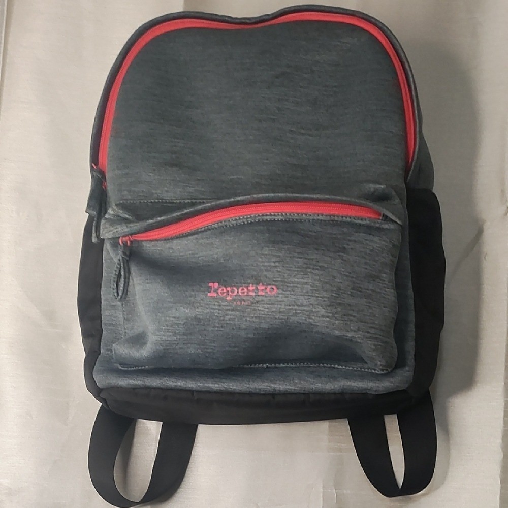 Repetto Gray and Black Backpack with Padded Straps