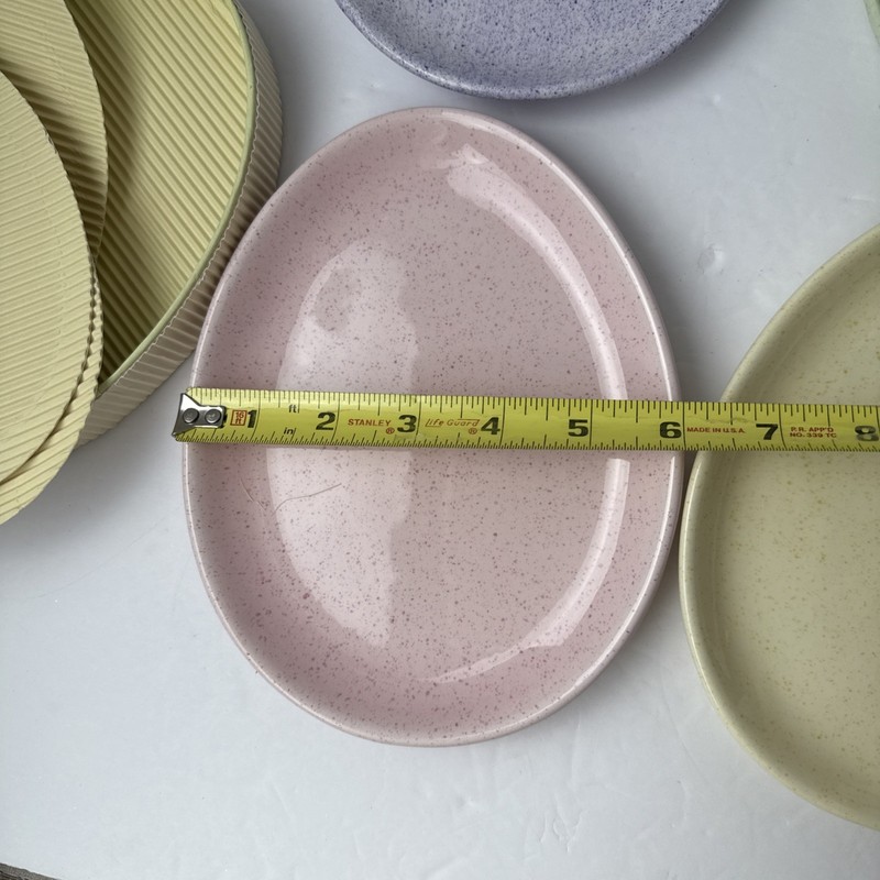 4 Williams Sonoma Speckled Pastel Easter Egg Salad Dessert Plates In Box ~ NIB~ gallery