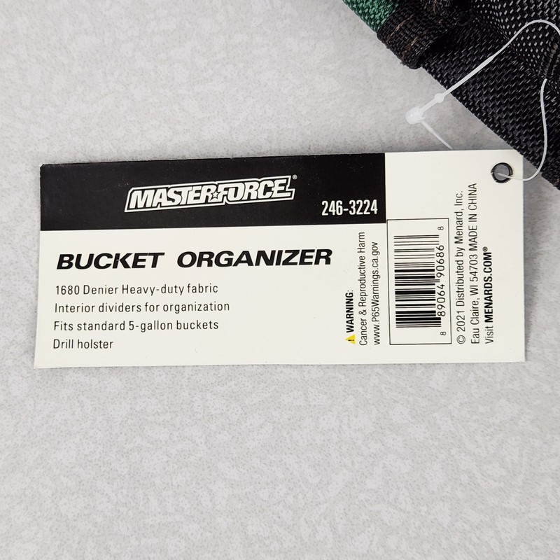 Master Force 14" Bucket Tool Organizer Fits 5 Gallon Bucket Drill Holster gallery