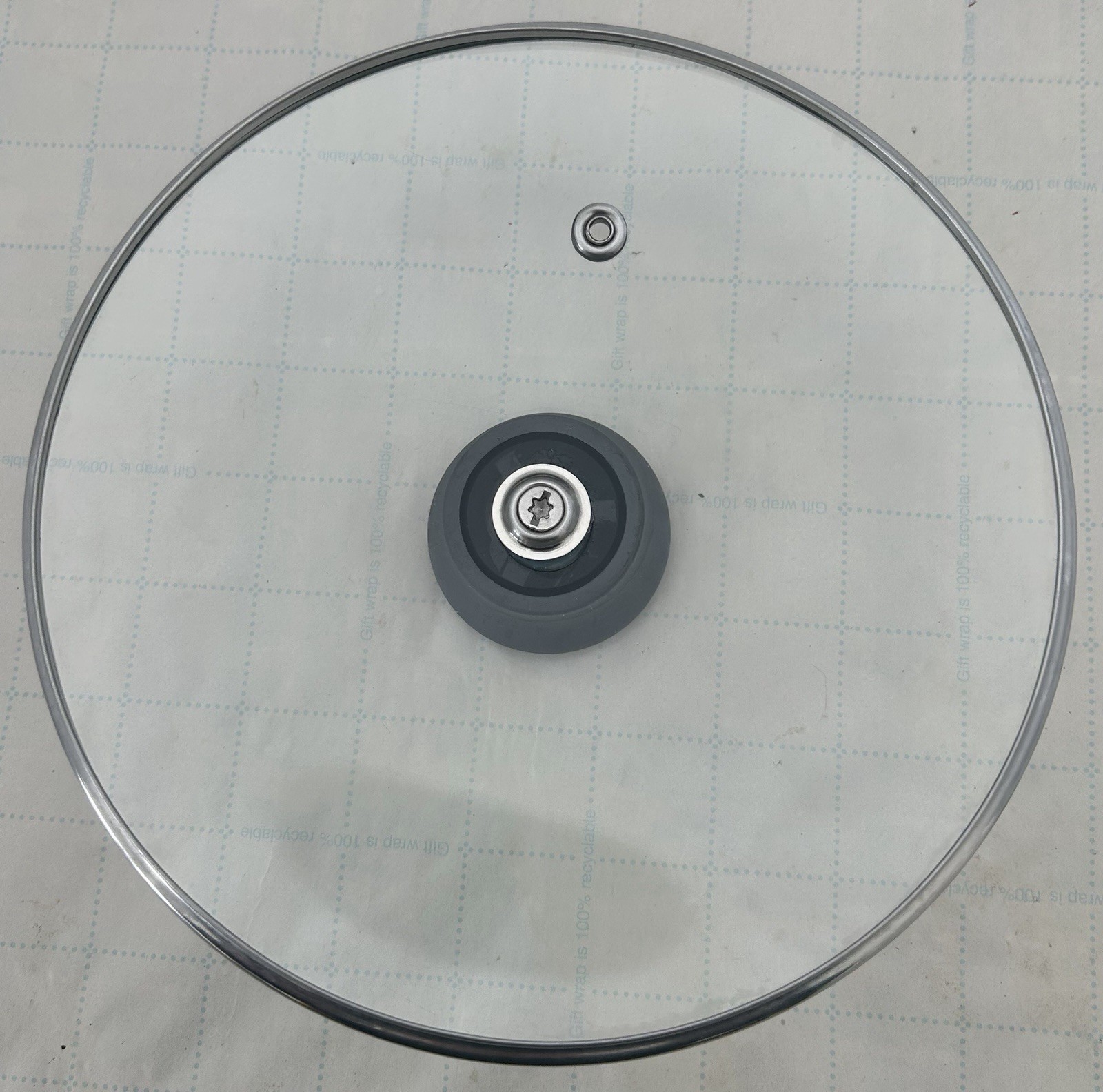 T-Fal Tempered Glass Lid 7.25" Vented Black Plastic Knob Pan Lid Replacement gallery