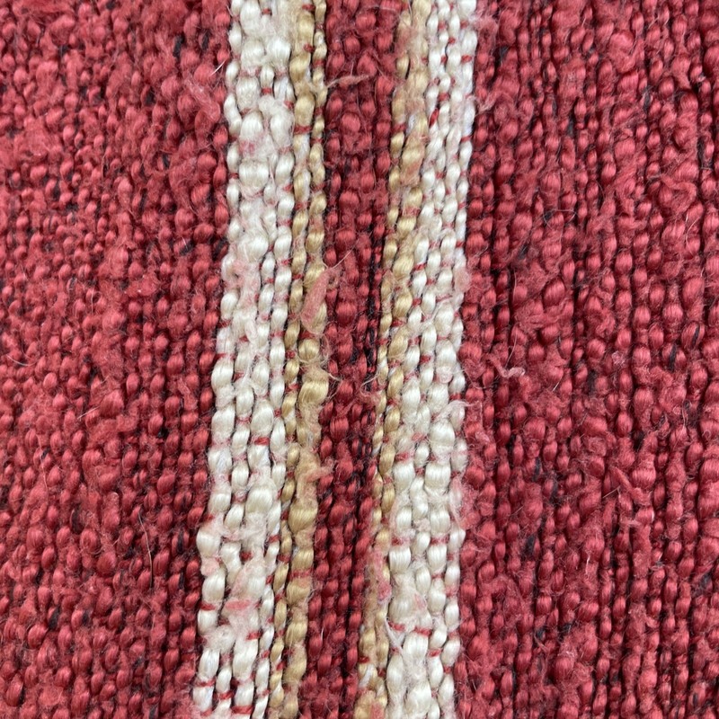 Woolrich Acrylic Polyester Fringed Throw Blanket Terracotta Stripe 54" x 48" gallery