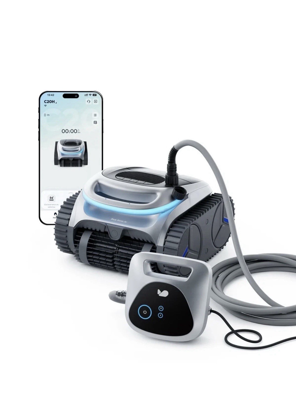 Bublue C20H Robotic Pool Cleaner Hybrid Corded/Cordless, 5200mAh, 2906 GPH, AI … gallery