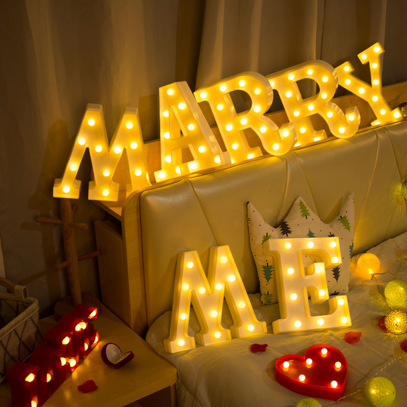 Light Up Letter LED Alphabet PlasticParty Sign Wedding Festival Stand Decoration gallery
