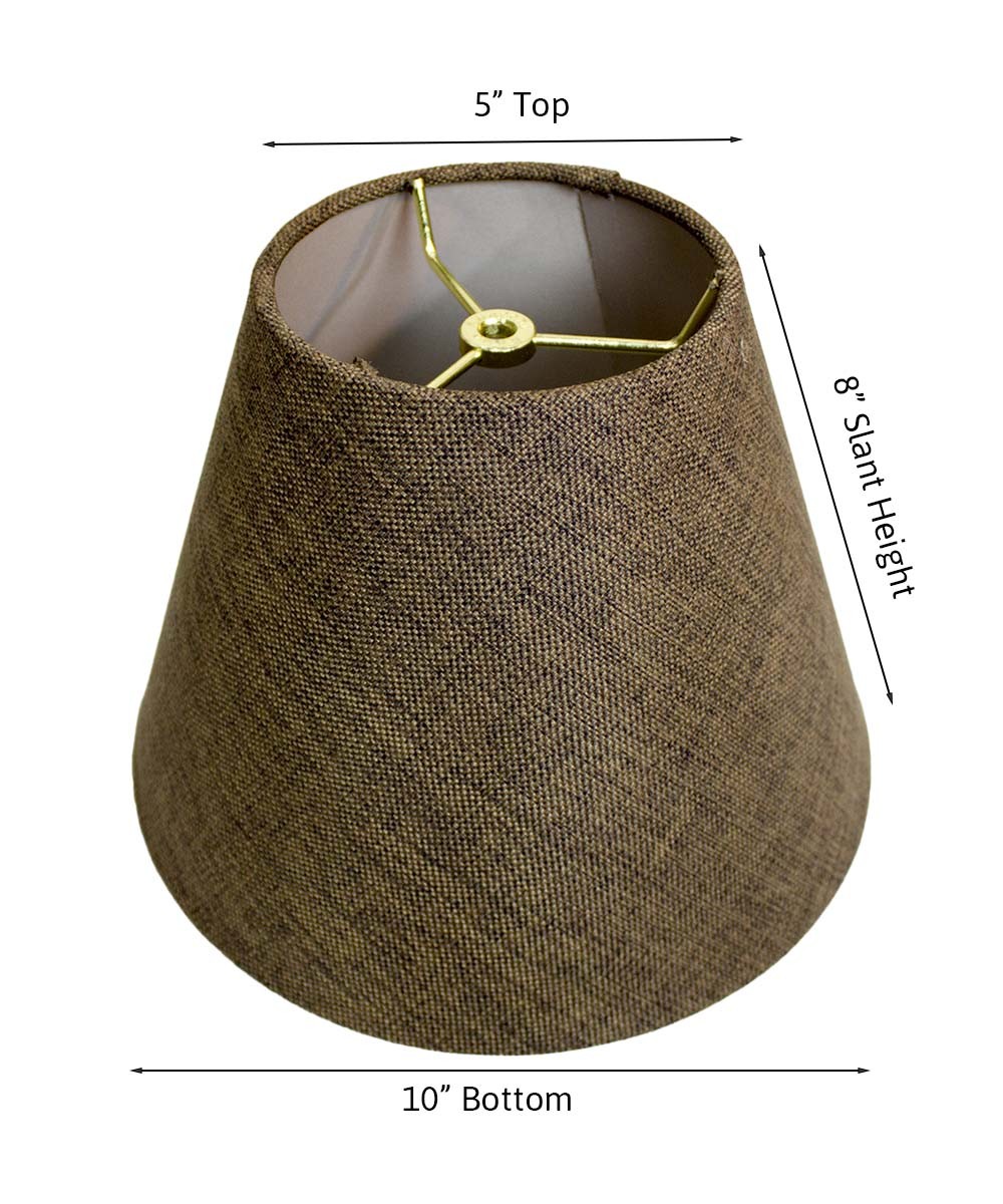 6x12x9 Hard Back Empire Lamp Shade - Chocolate Burlap gallery
