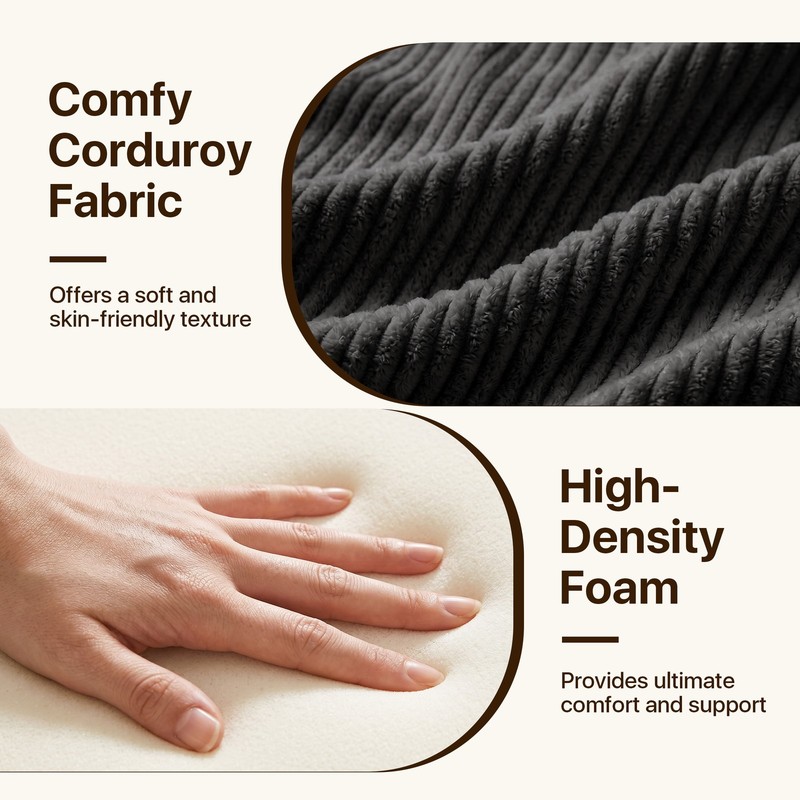 Space-Saving Compression Sofa Corduroy Skin-friendly Sleeper Bed Instant Setup gallery