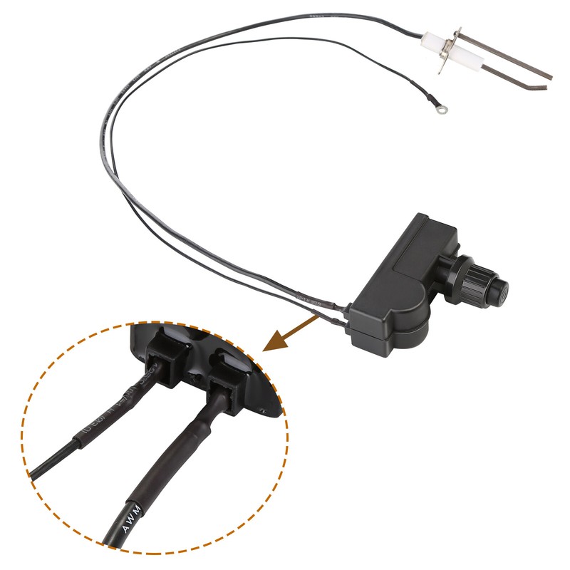 Burner Fire Pit Igniter, Push Button Ignition Kit with 2 Outlet and Ground Wire gallery