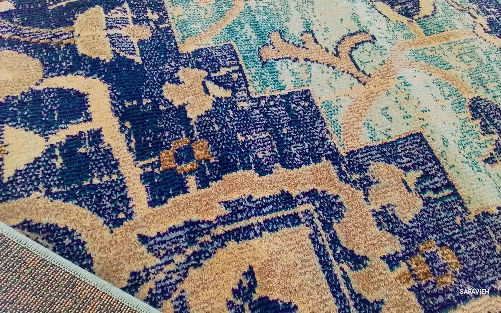 TEAL / NAVY 12'-0" x 15'-0" Damaged Rug, Reduced Price 1172768464 MAD473K-1215 gallery