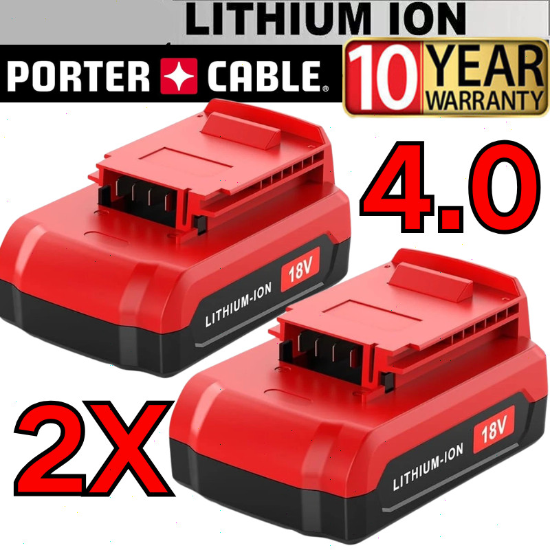 2PACK 4.0Ah 18V Lithium Battery FOR Porter Cable 18 Volt PC18B PC18BL PC18BLX gallery