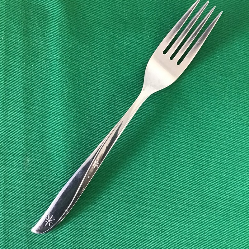 Oneida Community Twin Star Atomic Starburst Stainless Flatware 6 Dinner Forks gallery