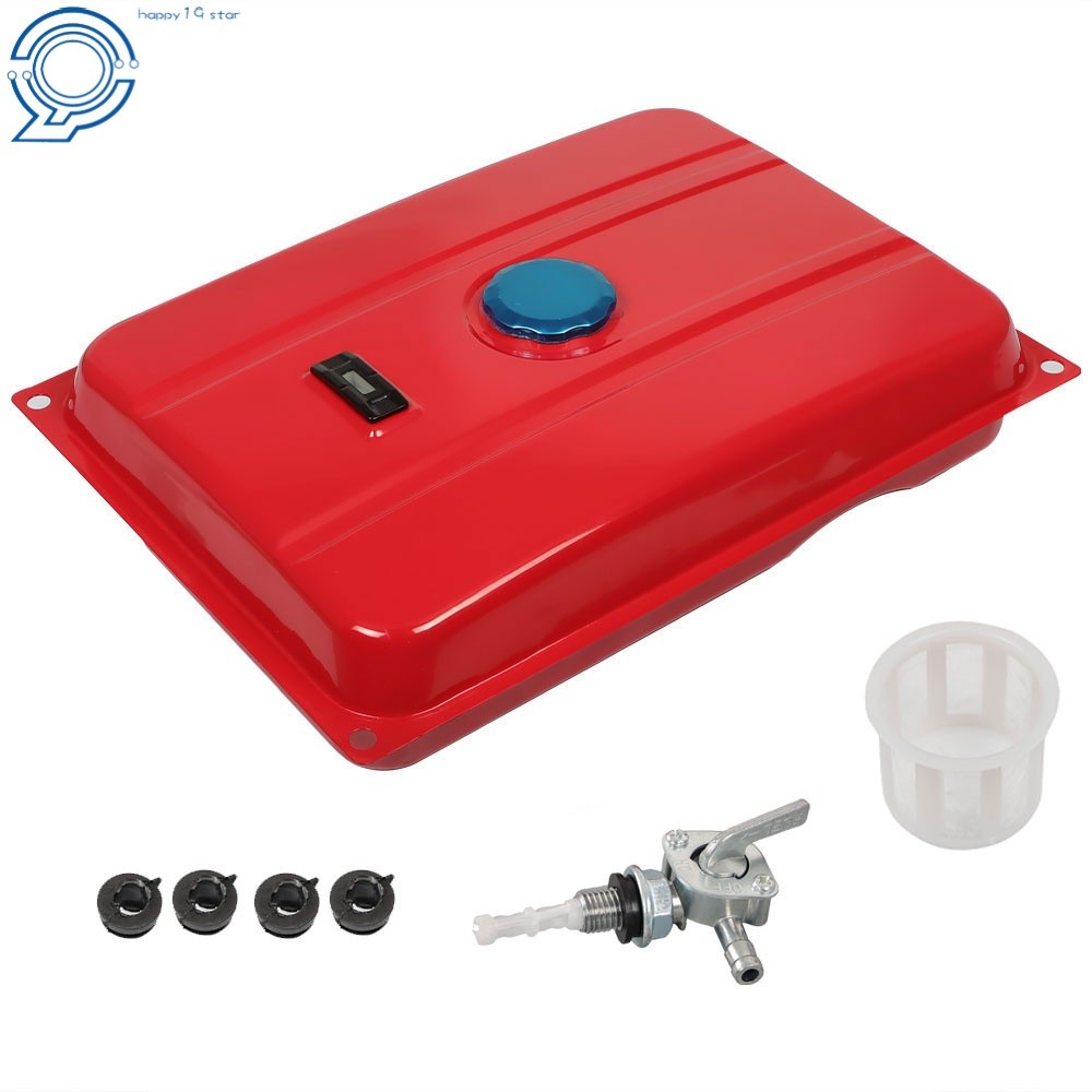 Universal 16" Width 6.6 Gallon Gas Fuel Tank Generator Petcock Filter Gauge Cap gallery