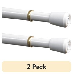 (2 pack) Mainstays 28-48 in. Adjustable Spring Tension Curtain Rod, 7/16 in