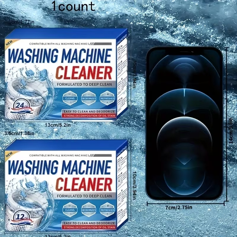 12/24 Pcs Washing Machine Cleaner Descaler Deep Solid Cleaning For HE Tablets gallery