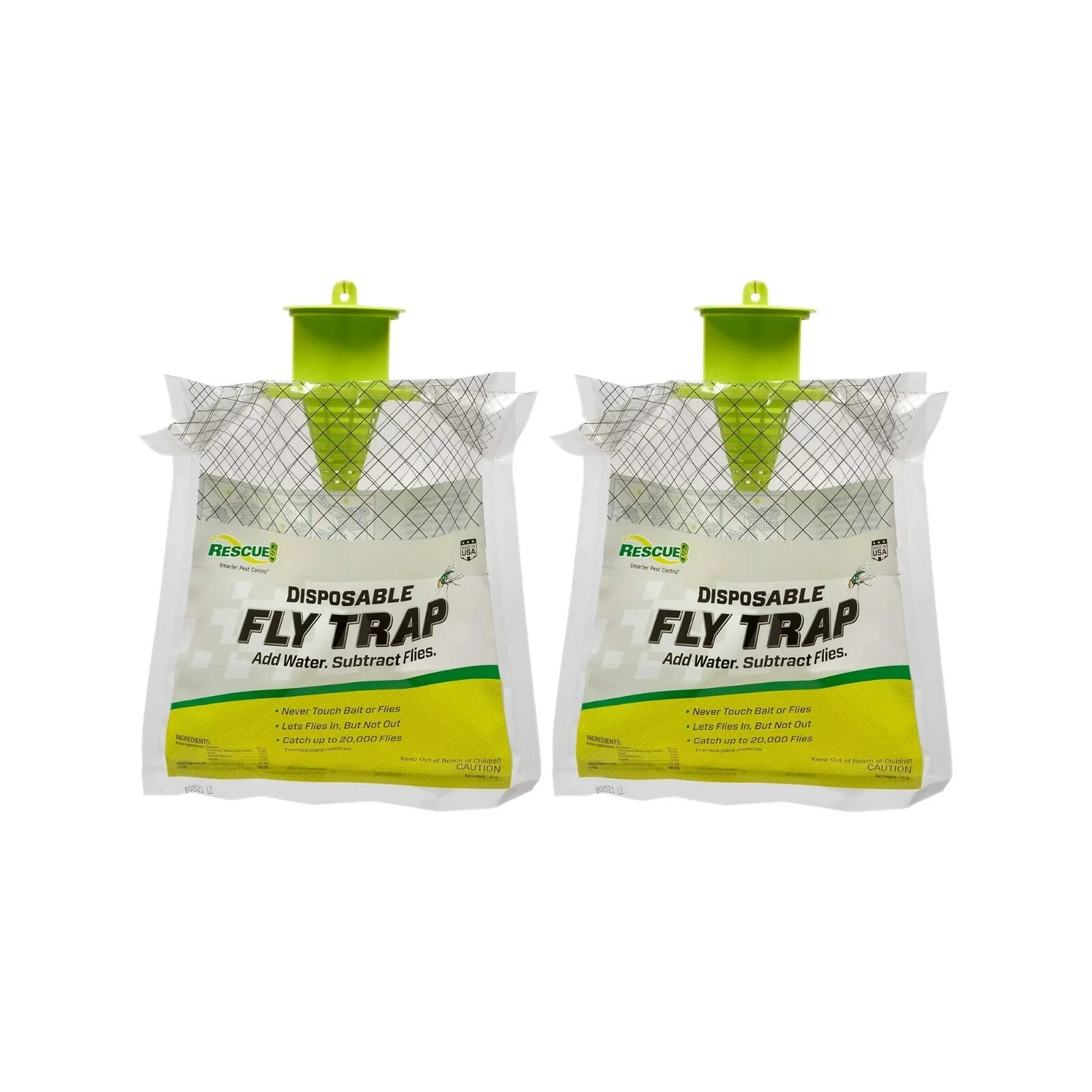 FTD-DB12 Rescue Disposable Fly Trap 2 Pack Catch Up to 20,000 Flies gallery