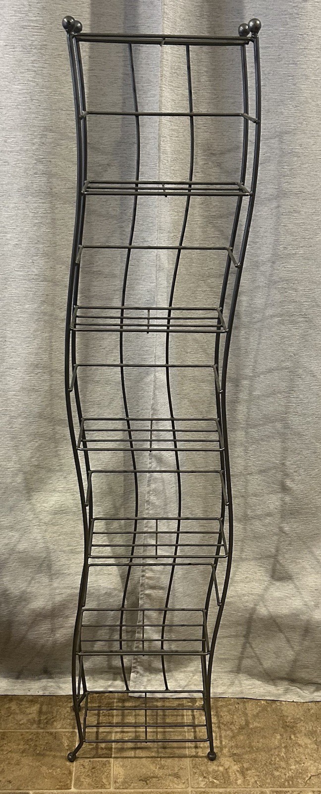53” Inch Metal Wave DVD / Game / Book Storage Rack Tower Shelf Shelves gallery
