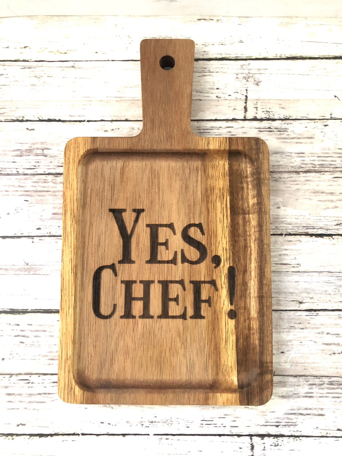 Yes, Chef! Mini Wooden Engraved Paddle gallery