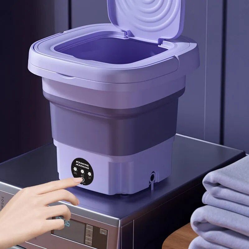 Portable Washing Machine Mini Washer Foldable Washer and Spin Dryer Small Travel gallery