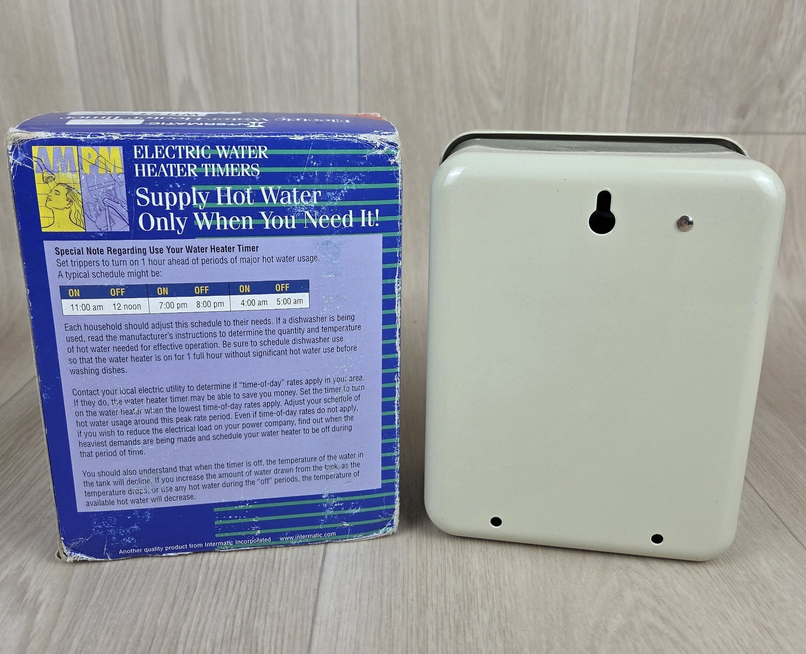 Intermatic Indoor Electric Water Heater Timer 25 amps 250 Volts Ivory *READ* gallery