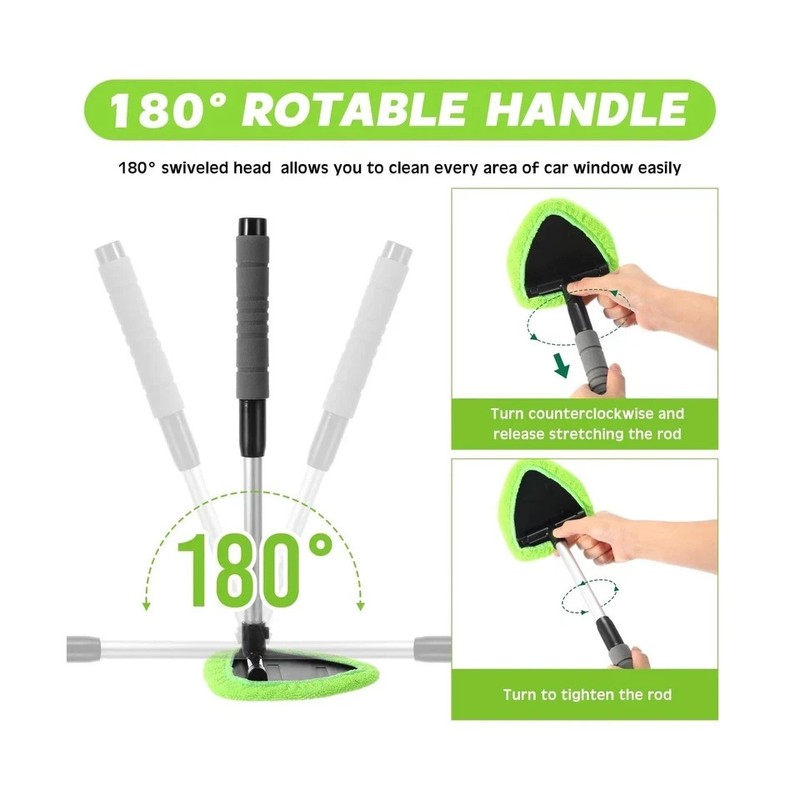 Windshield Cleaning Tool Car Window Glass Wiper Cleaner Brush Pad Extendable gallery