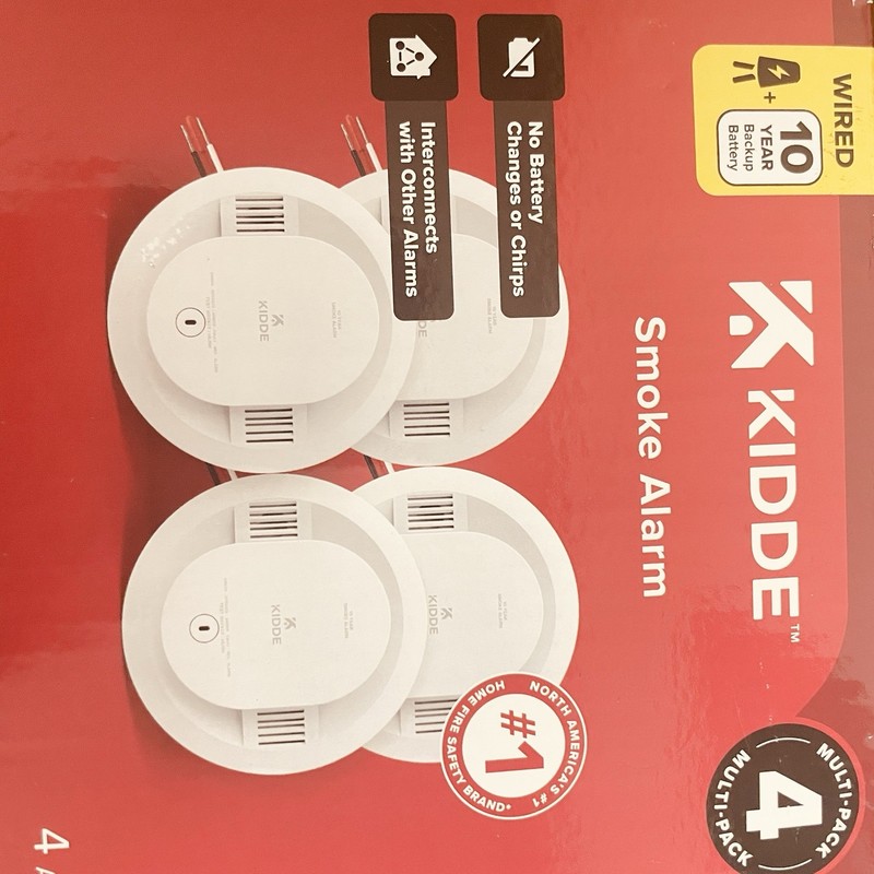 Kidde Hardwired Interconnected Smoke Detector w/Photoelectric Sensor 4 Pack gallery