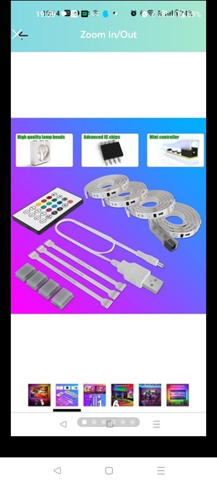 maylit ICRGB TV LED Backlight, 10ft Bluetooth LED Lights for TV 65-75in, 6Pcs... gallery