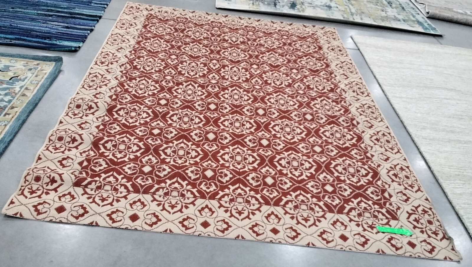 RED / CREME 6'-7" X 9'-6" Stained Rug, Reduced Price 1172749969 CY6550-28-6 gallery