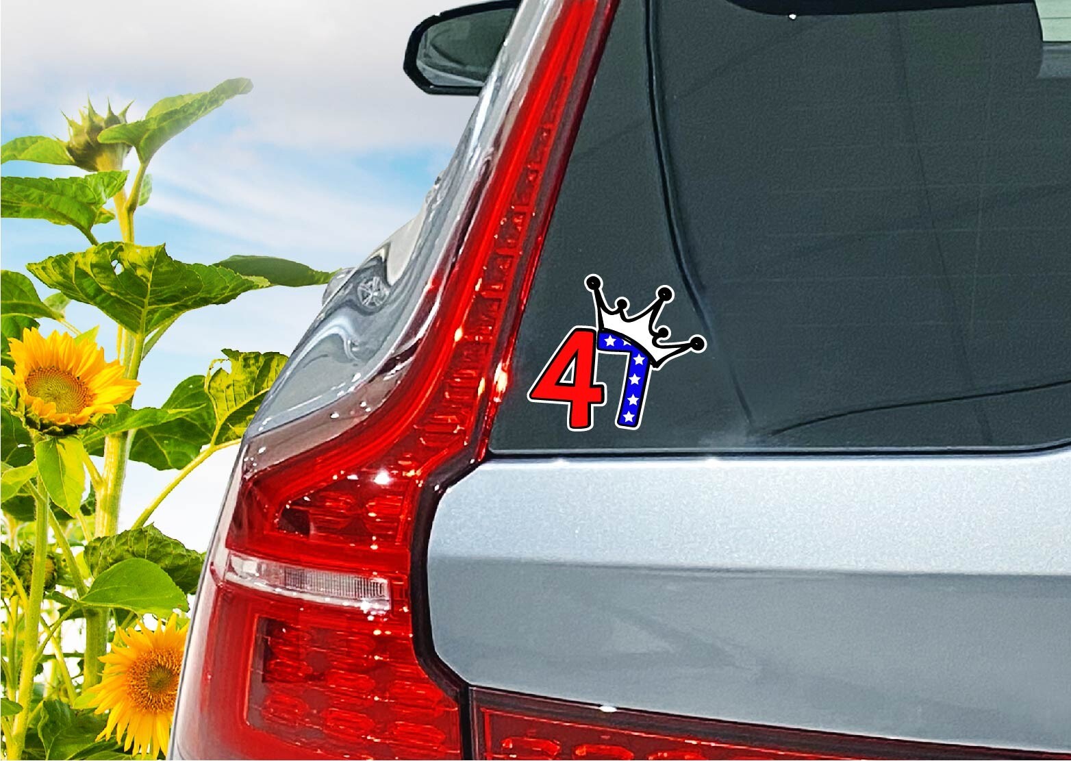 47 King Crown Decal Sticker Printed Die Cut USA Maga Trump Anti Pro Political gallery