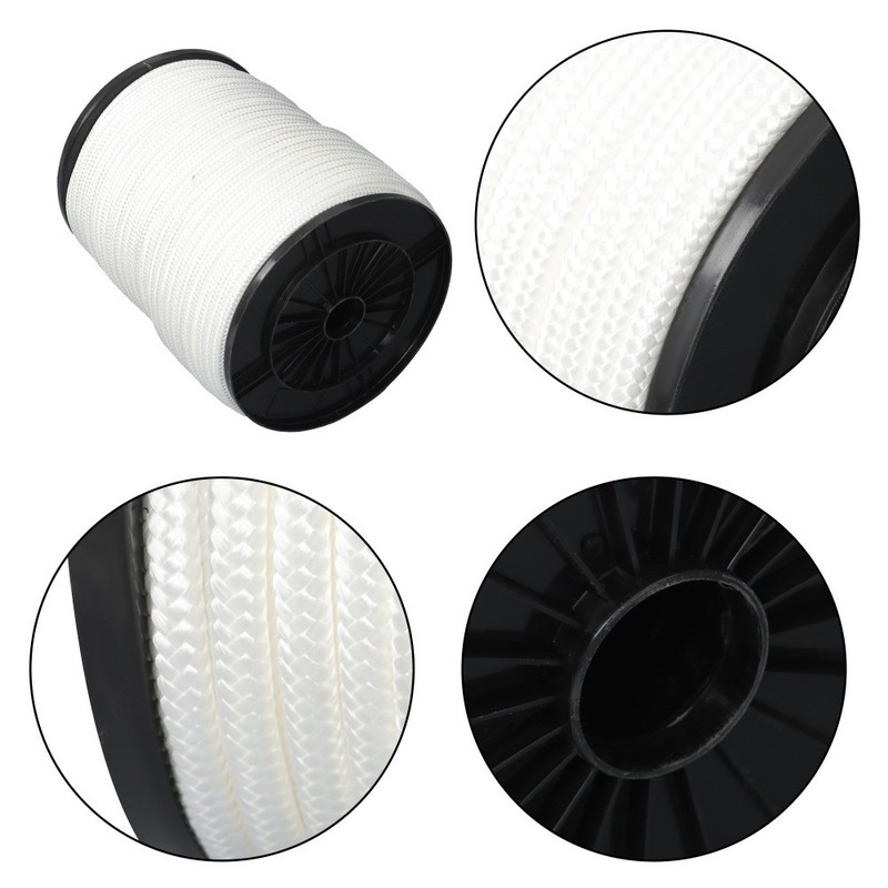 3/8" Nylon Rope 500FT Solid Braid High UV and Abrasion Resistance Industrial gallery