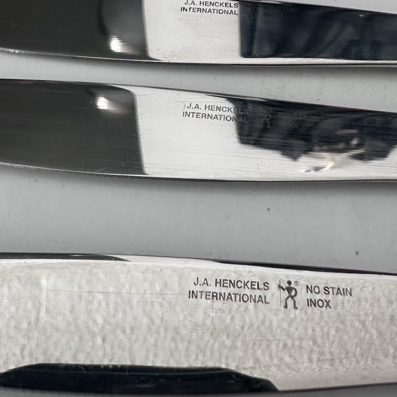 J A Heckles Alcea Pattern Knife Stainless Steel Lot Of 3 gallery