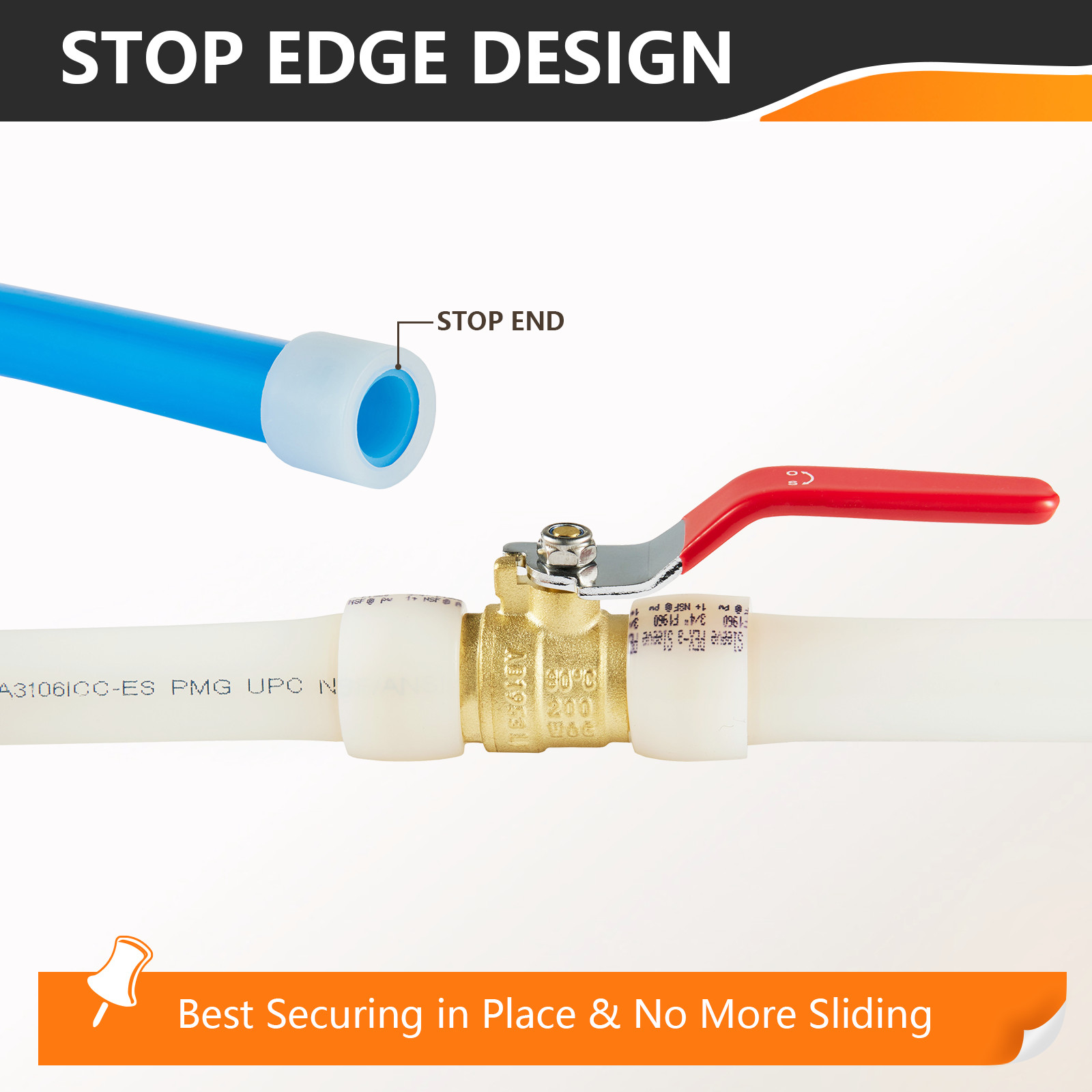 EFIELD 1/2 Inch Plastic Expansion Rings (10 to 500 Packs) for Pex-A Pipe gallery