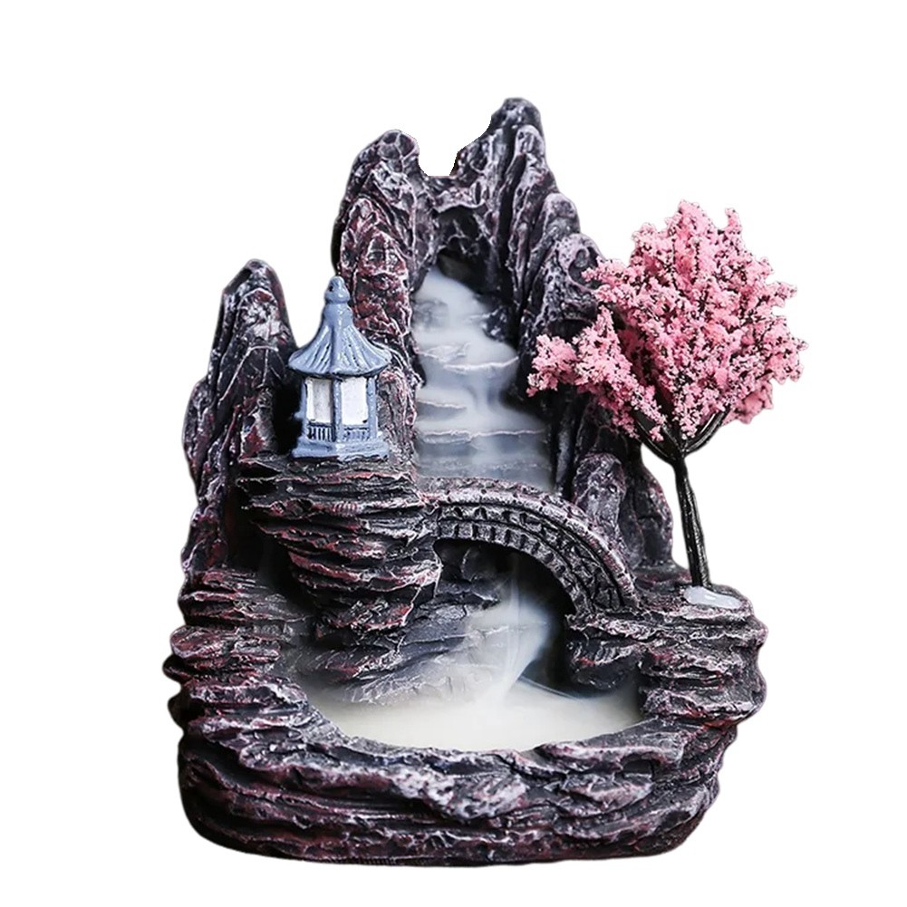 High Mountain Flowing Waterfall Backflow Incense Burner Home Fragrance9970 gallery