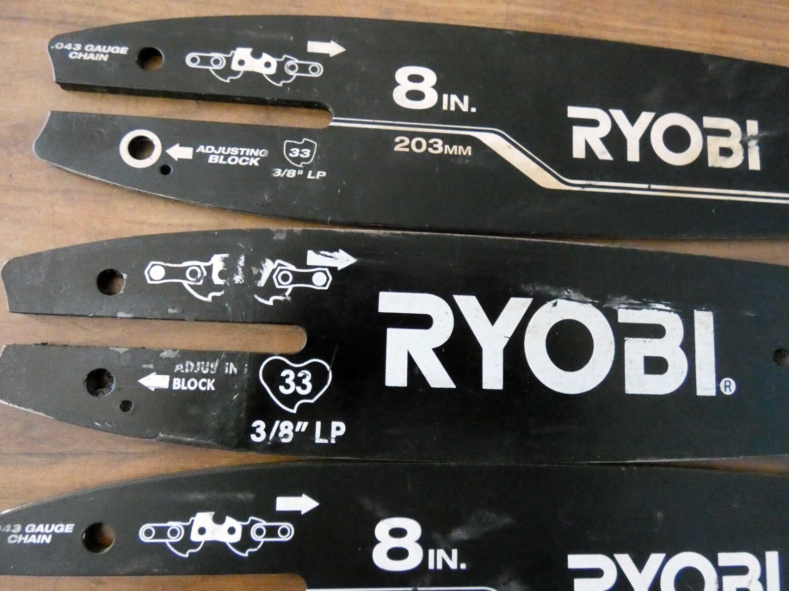One Genuine Ryobi 8" / 20cm Pole Saw Chain Bar Free US Shipping gallery