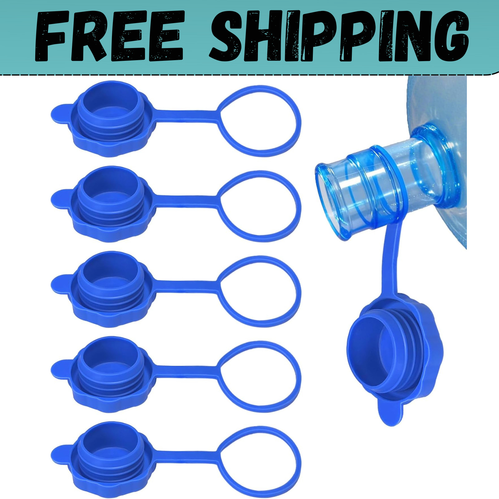 5 Pcs Reusable 5 Gallon Water Jug Caps Leak Proof Bottle Lids 55mm Water Bottles gallery