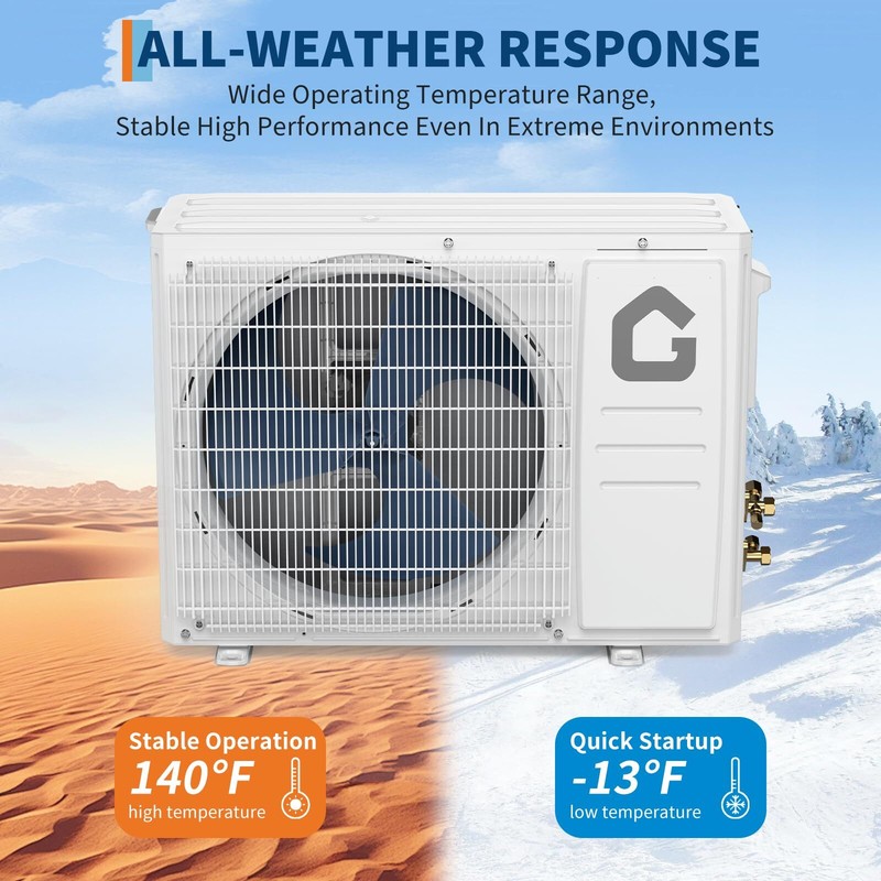 12000BTU Mini Split Air Conditioner Ductless Inverter System Heat Pump 220V WIFI gallery