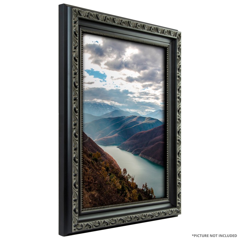 Craig Frames 1.25" Aged Black Victorian Ornate Picture Frames & Poster Frames gallery