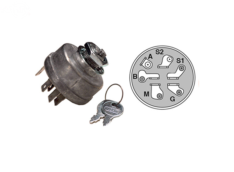 Gravely 03602300 Ignition Key Switch with 2 Keys gallery