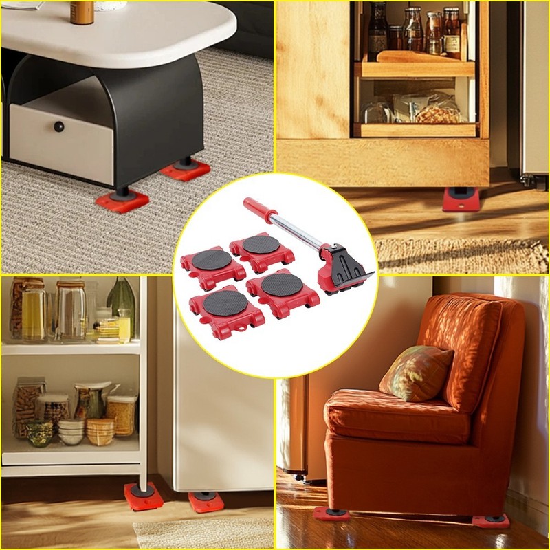 Furniture Lifter Mover Tool Set 8 Wheel Moving Sliders for Heavy Duty Furniture gallery