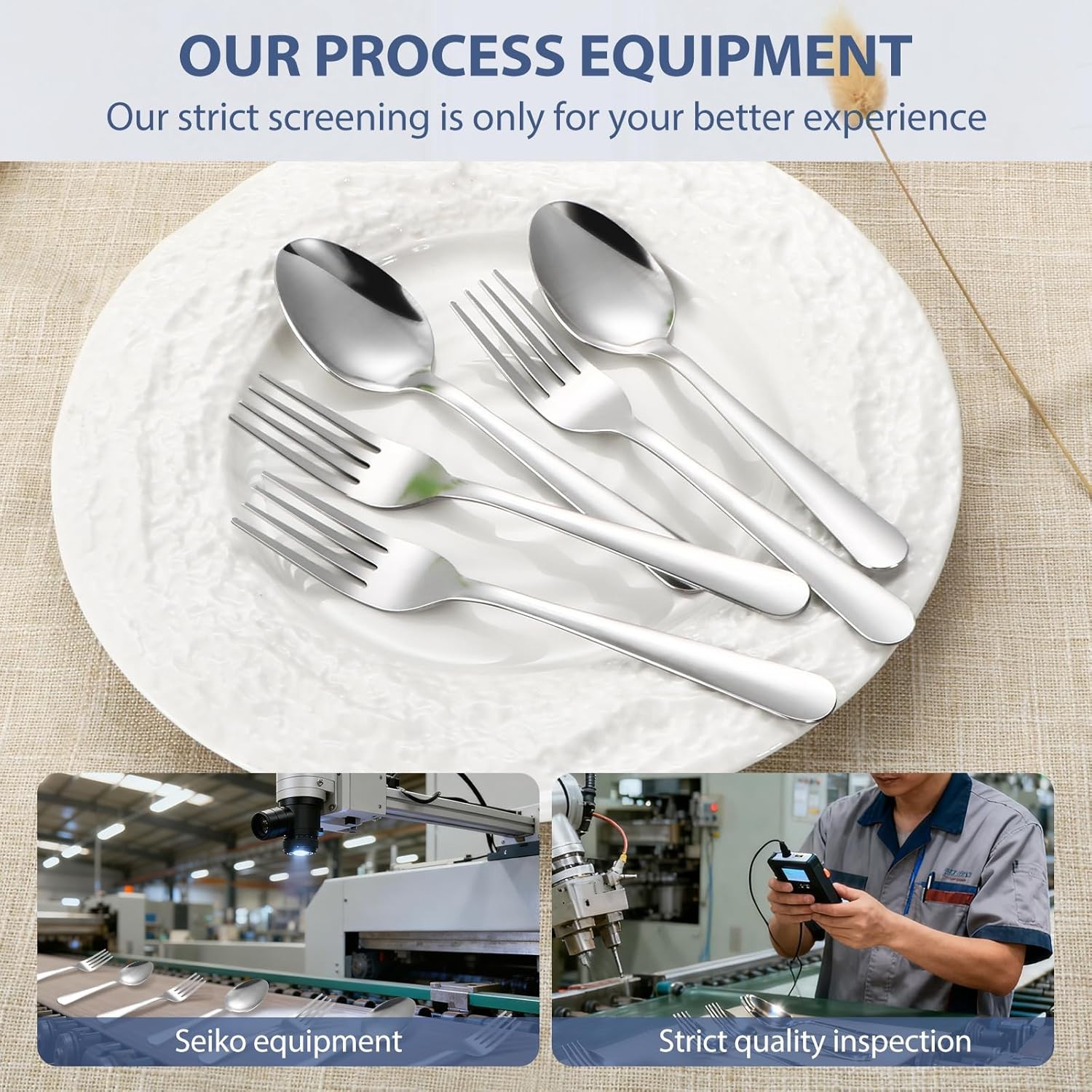 32-Piece Forks and Spoons Set, Premium Stainless Steel Silverware gallery